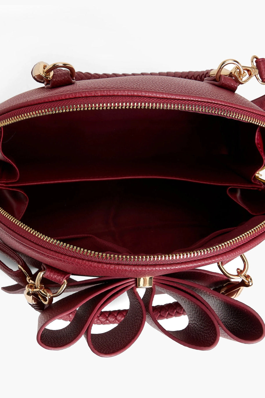 Braided Handle Bow Purse