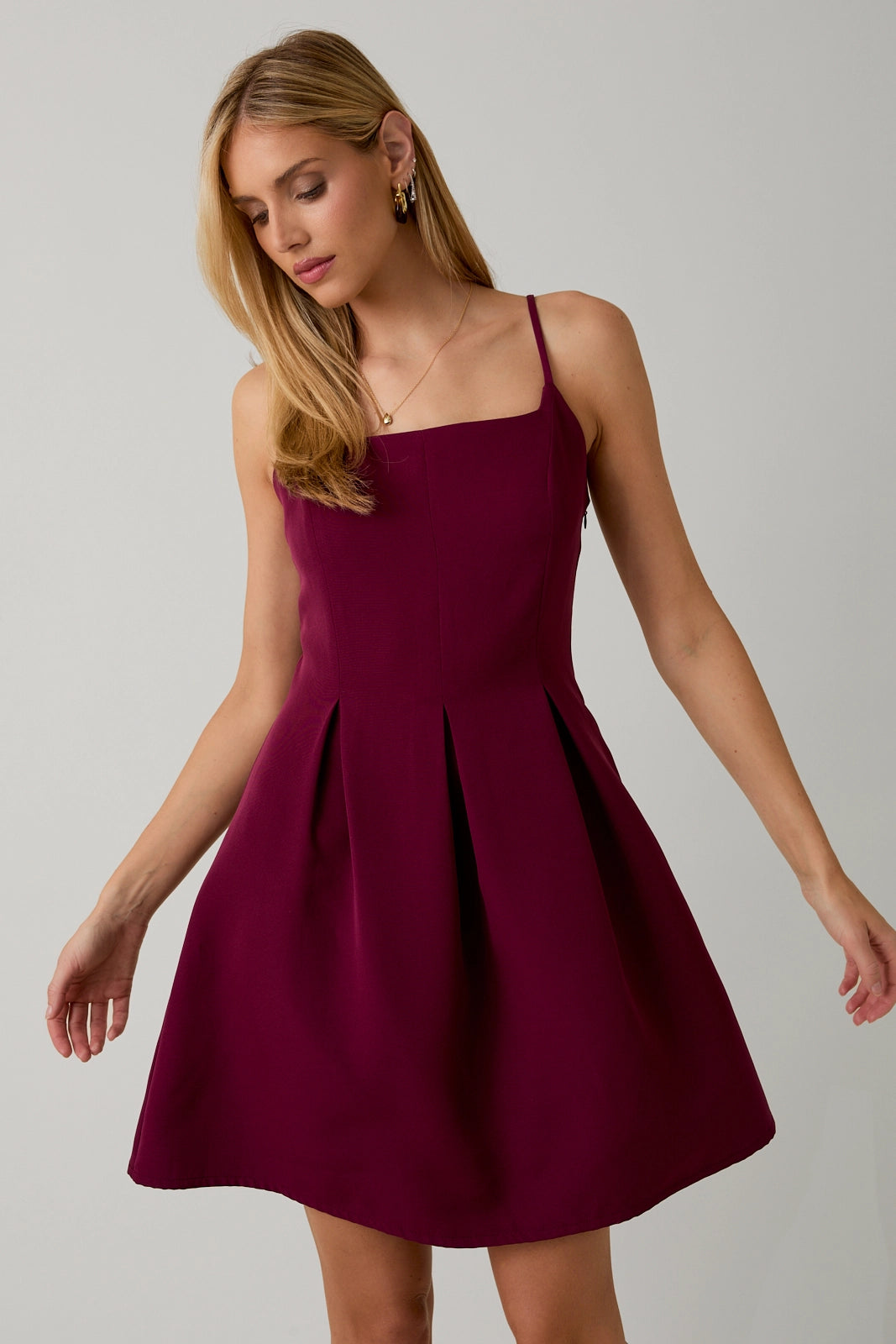 Merlot Fit & Flare Midi Dress Merlot Fit & Flare Midi Dress