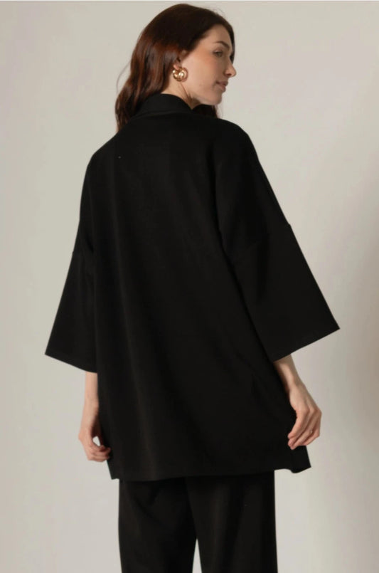 Scuba Oversized Cardigan - Black
