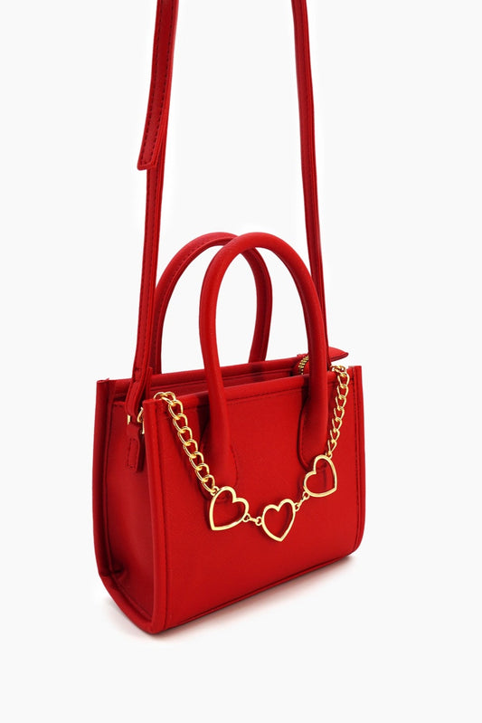 Valentina Heart Chain Crossbody Bag