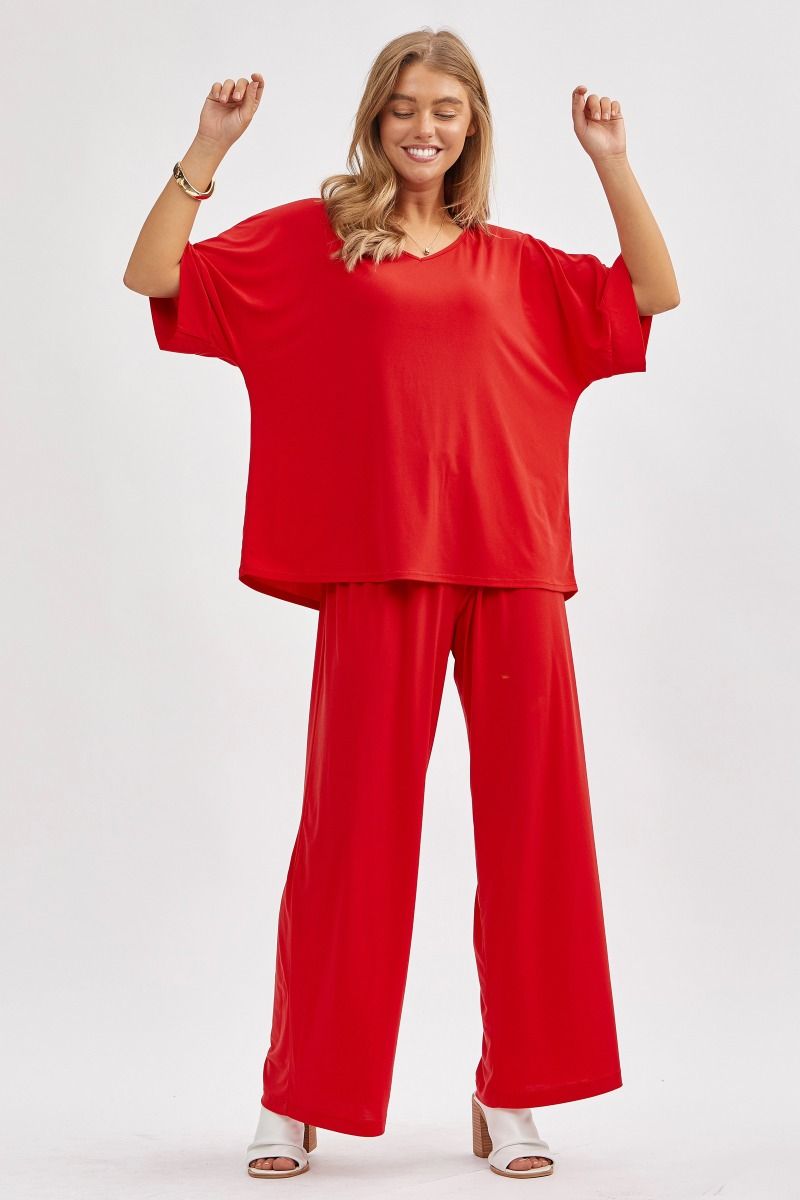 Red Cabana Flowy Set