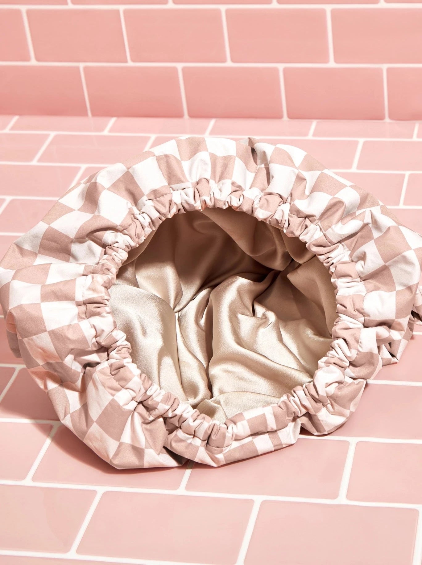Satin Lined Flexi Shower Cap