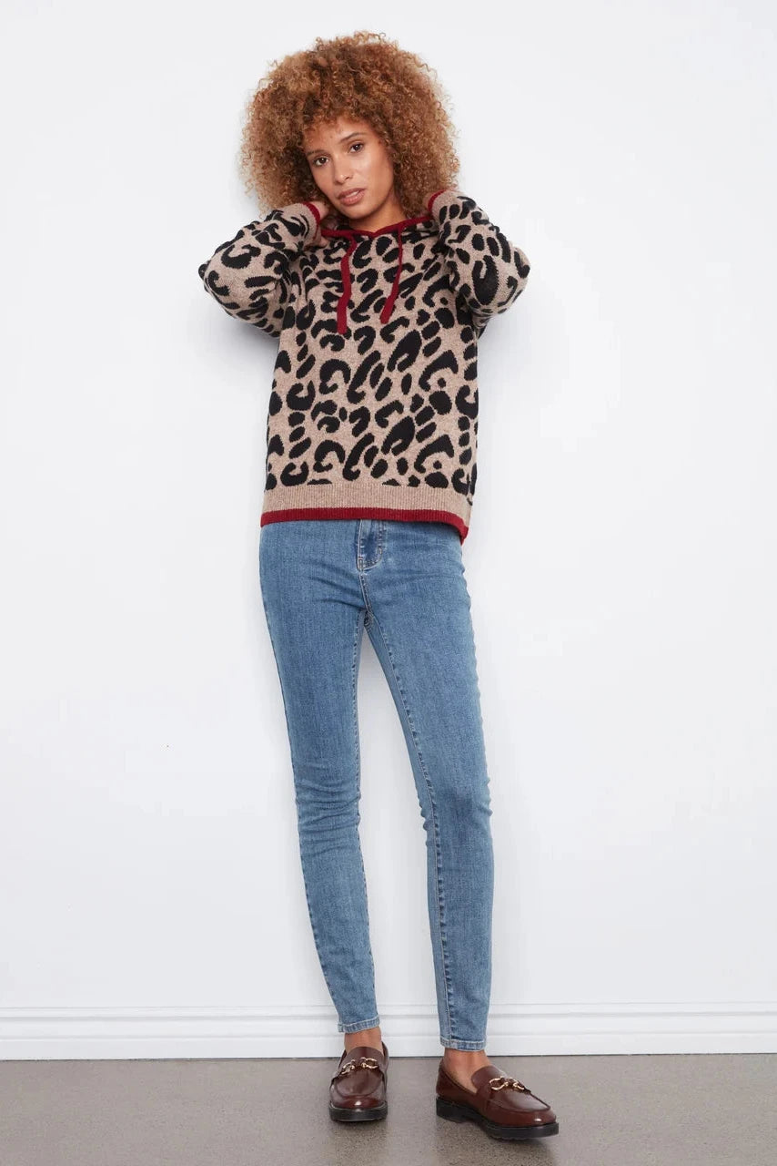 Charlie B Leopard Printed Sweater