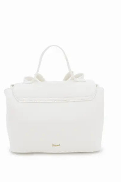 Zoey Double Bow Crossbody Bag - White