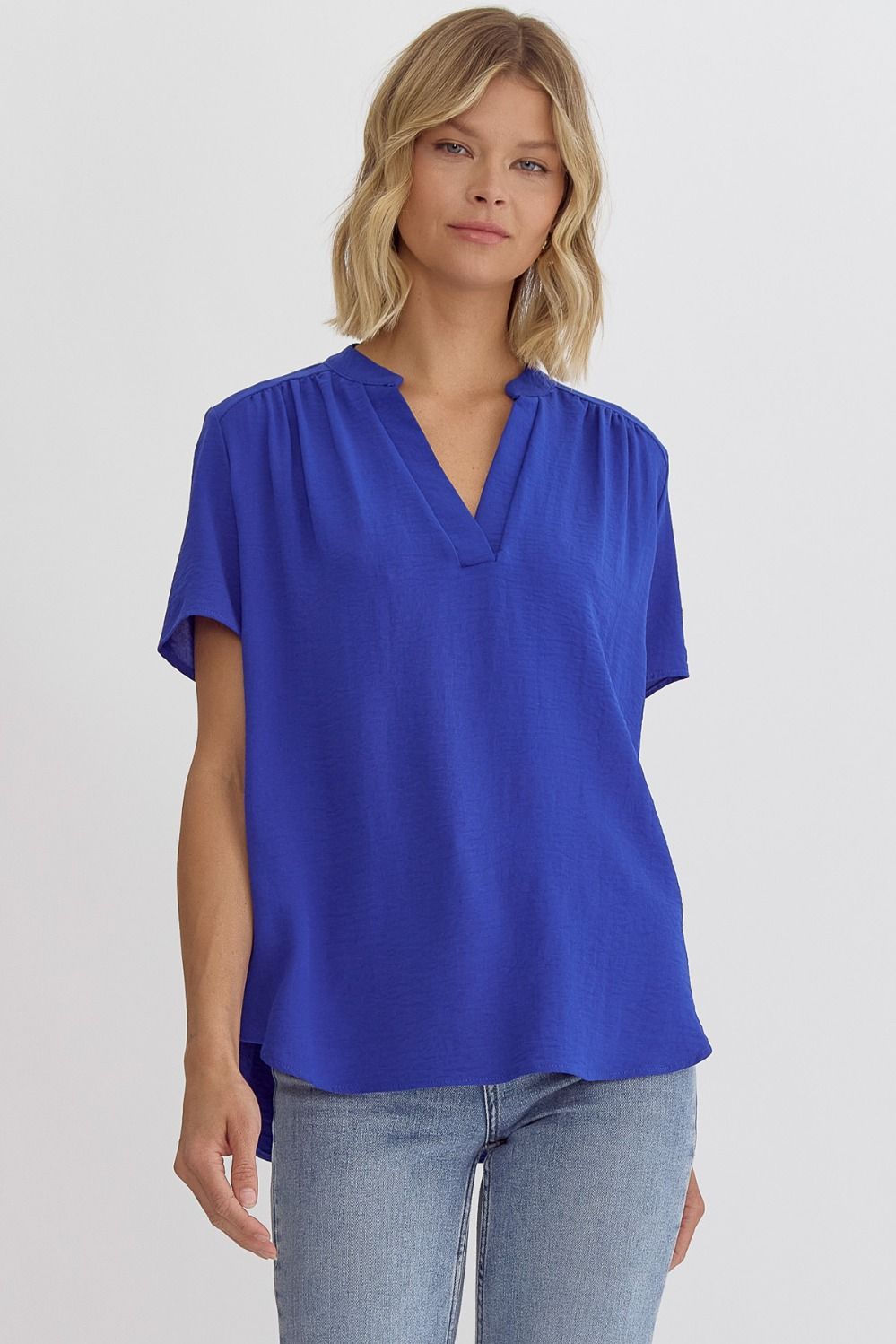Classy But Cute Top - Royal Blue