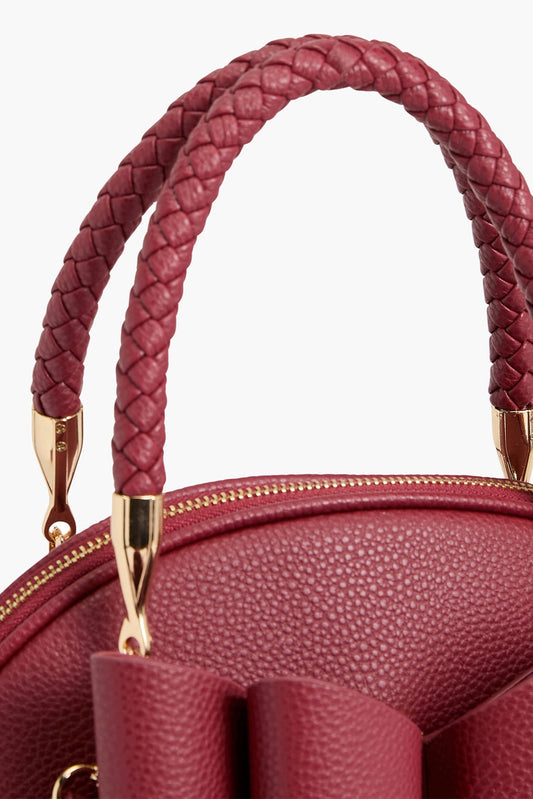 Braided Handle Bow Purse