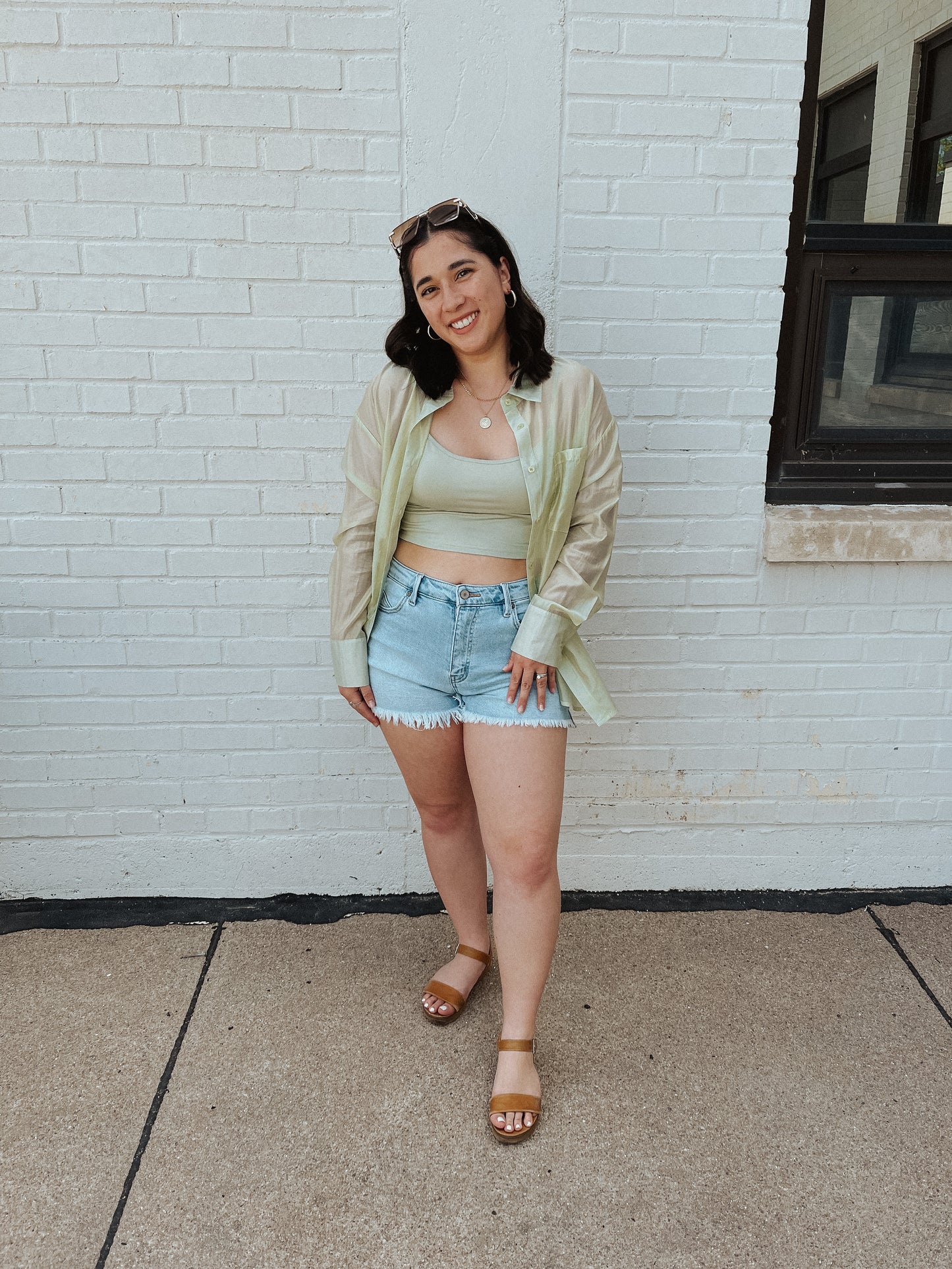 KanCan High Rise Mom Shorts