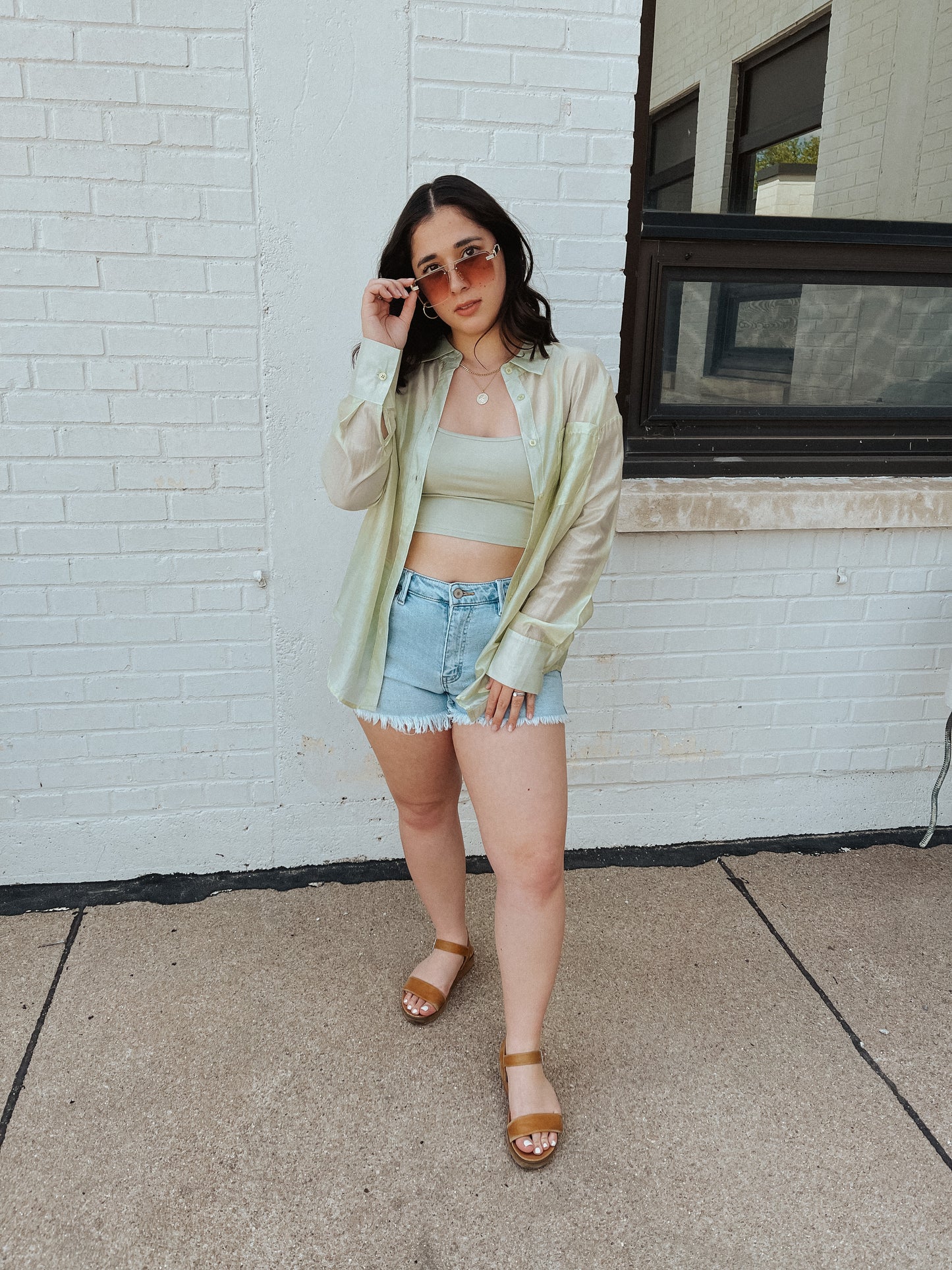 KanCan High Rise Mom Shorts