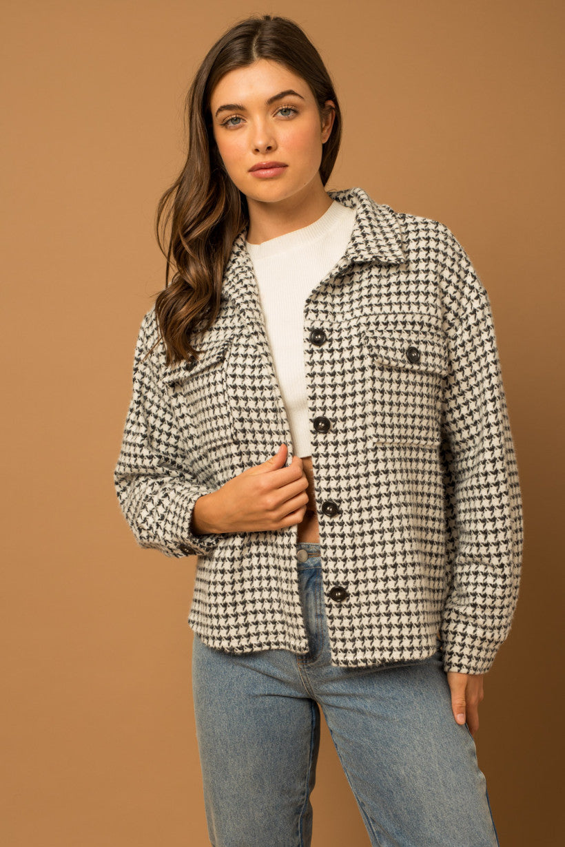 B&W Houndstooth Jacket
