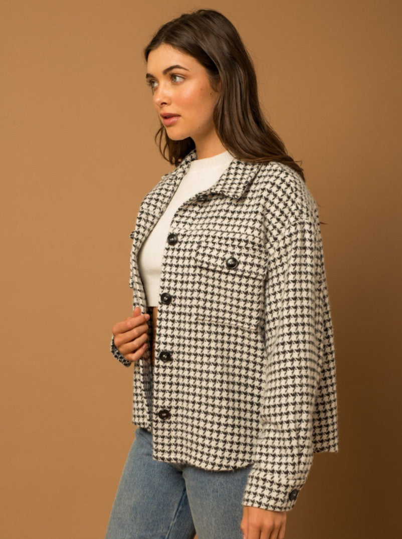 B&W Houndstooth Jacket