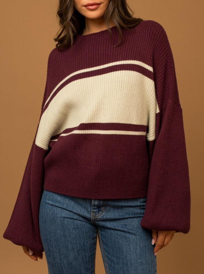 Fall Basics Sweater - Plum