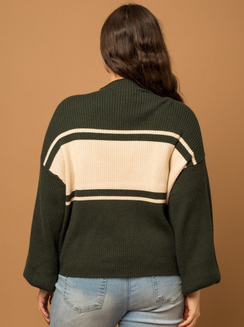 Plus Size Fall Basics Sweater - Hunter Green