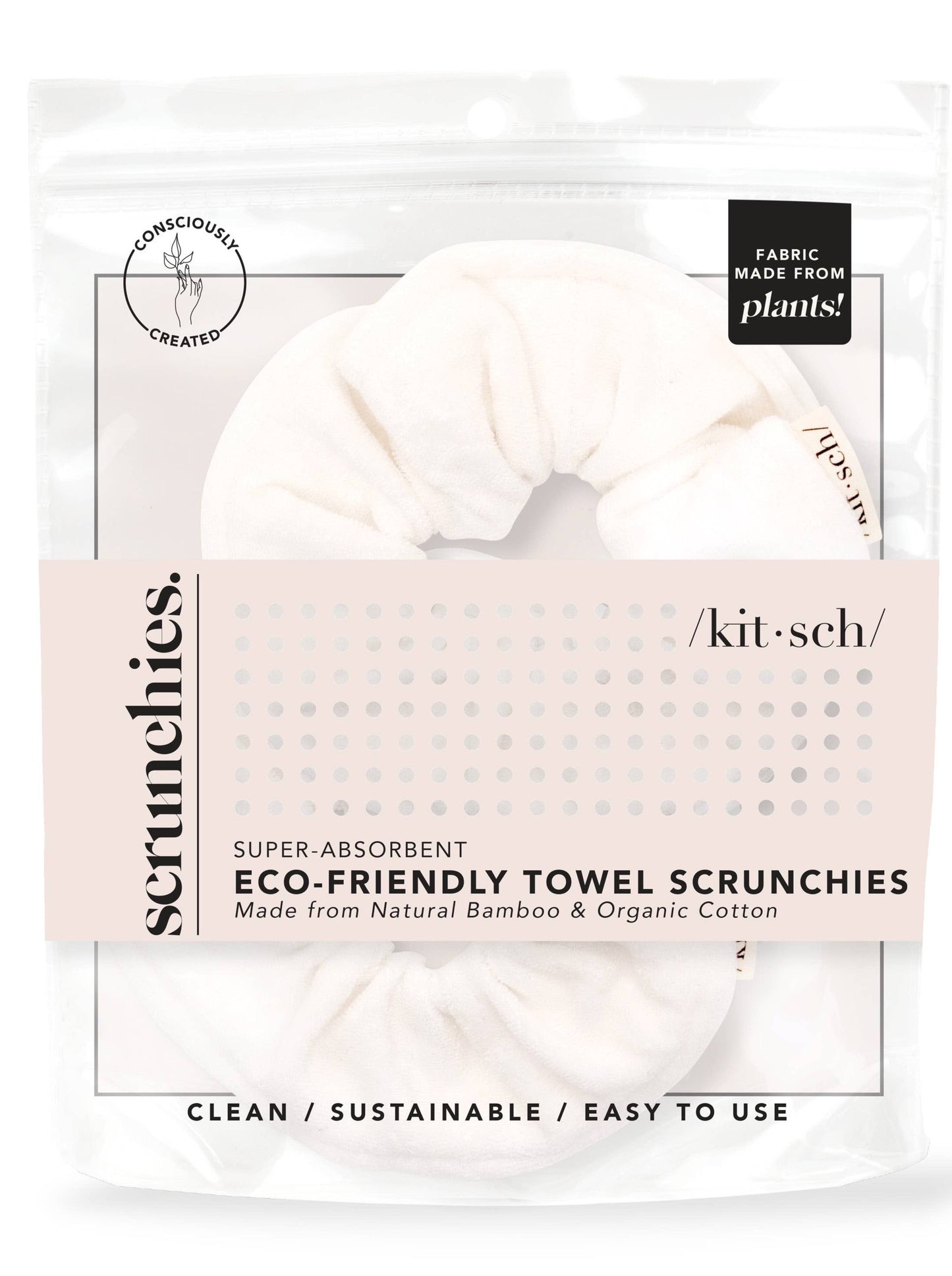 White Towel Scrunchie