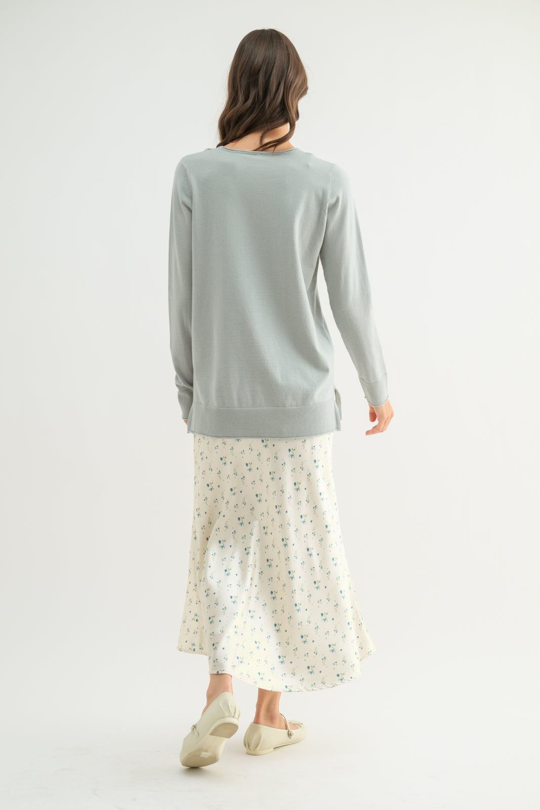 Mint Boat Neck Sweater