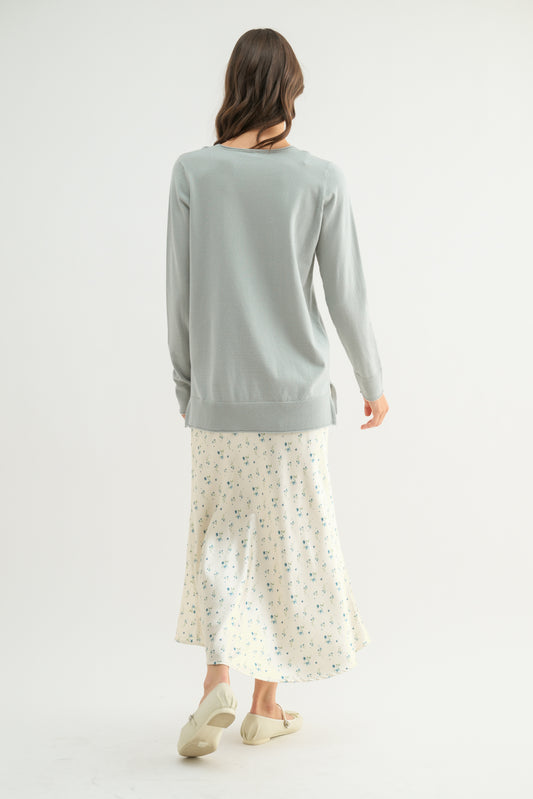 Mint Boat Neck Sweater