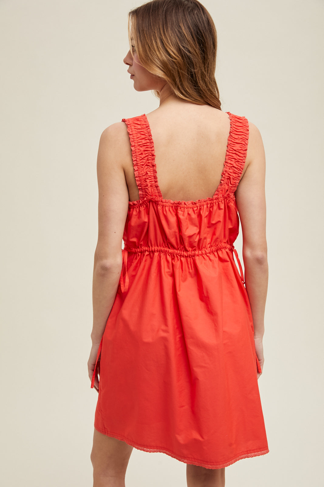 Poppy Bow Detail Mini Dress