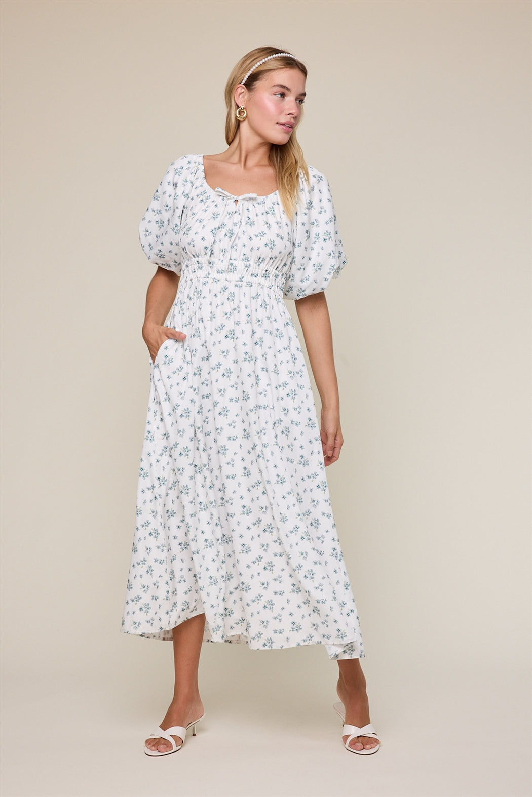 Fresh Start Puff Sleeve Dress
