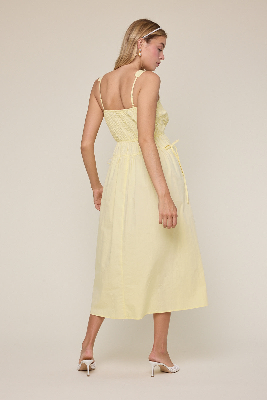 Lemon Yellow Midi Dress