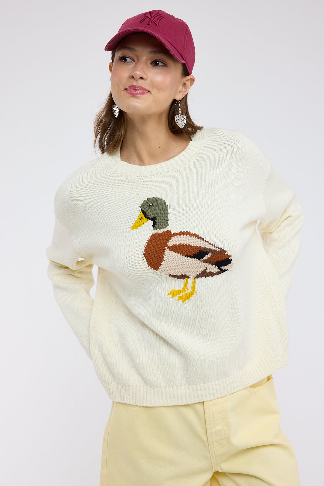 Mallard Duck Sweater - Cream