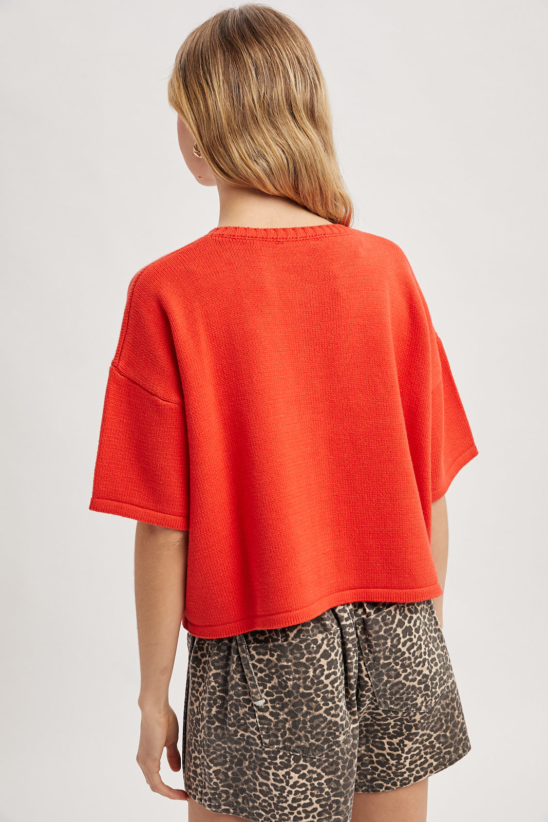 Summer Short Sleeve Cardigan - Poppy