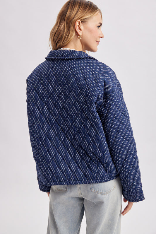 Quilted Polka Dot Jacket