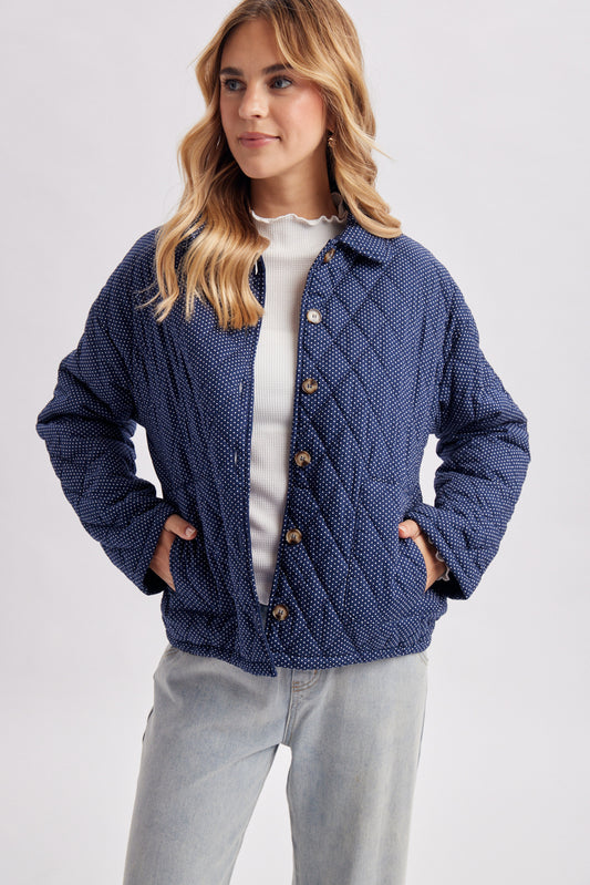 Quilted Polka Dot Jacket