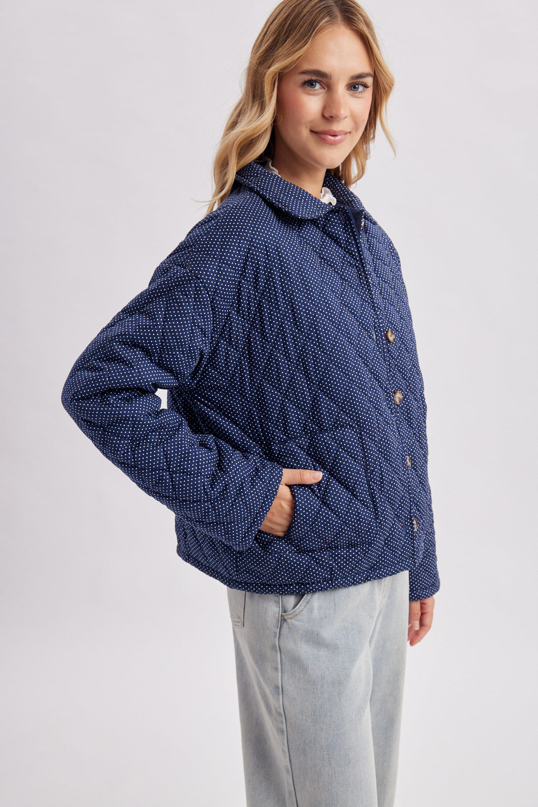 Quilted Polka Dot Jacket