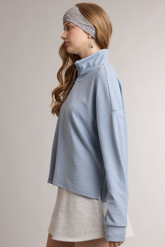 Mountain Blue Knit Pullover