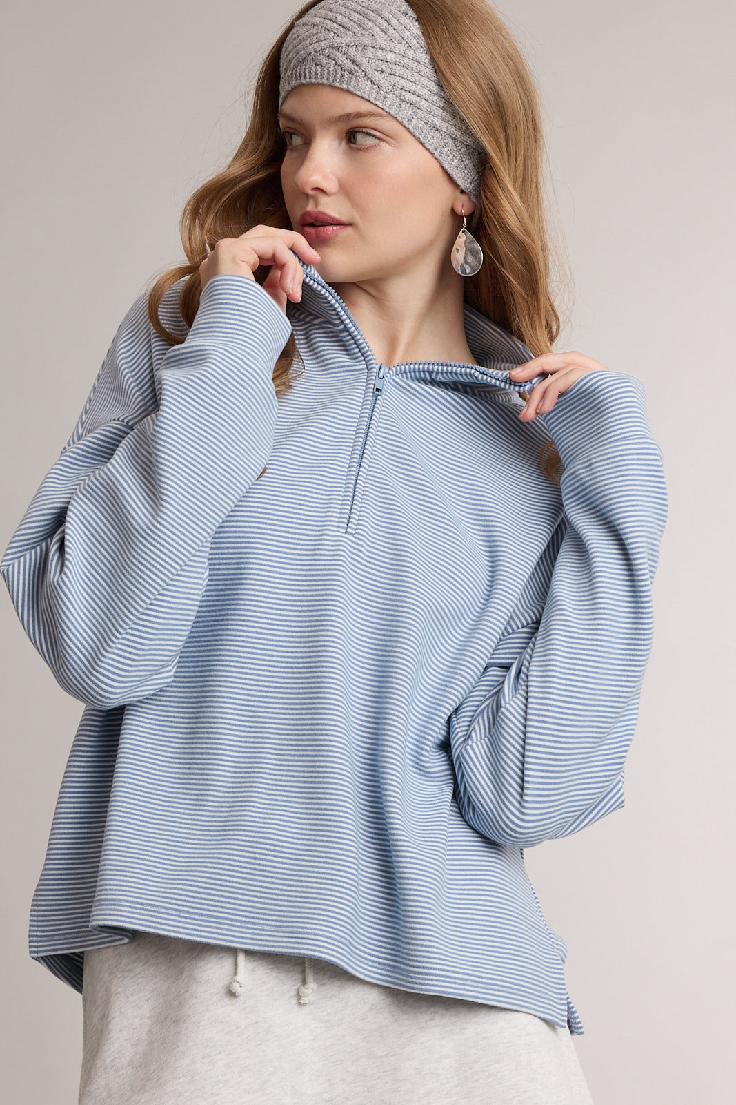 Mountain Blue Knit Pullover