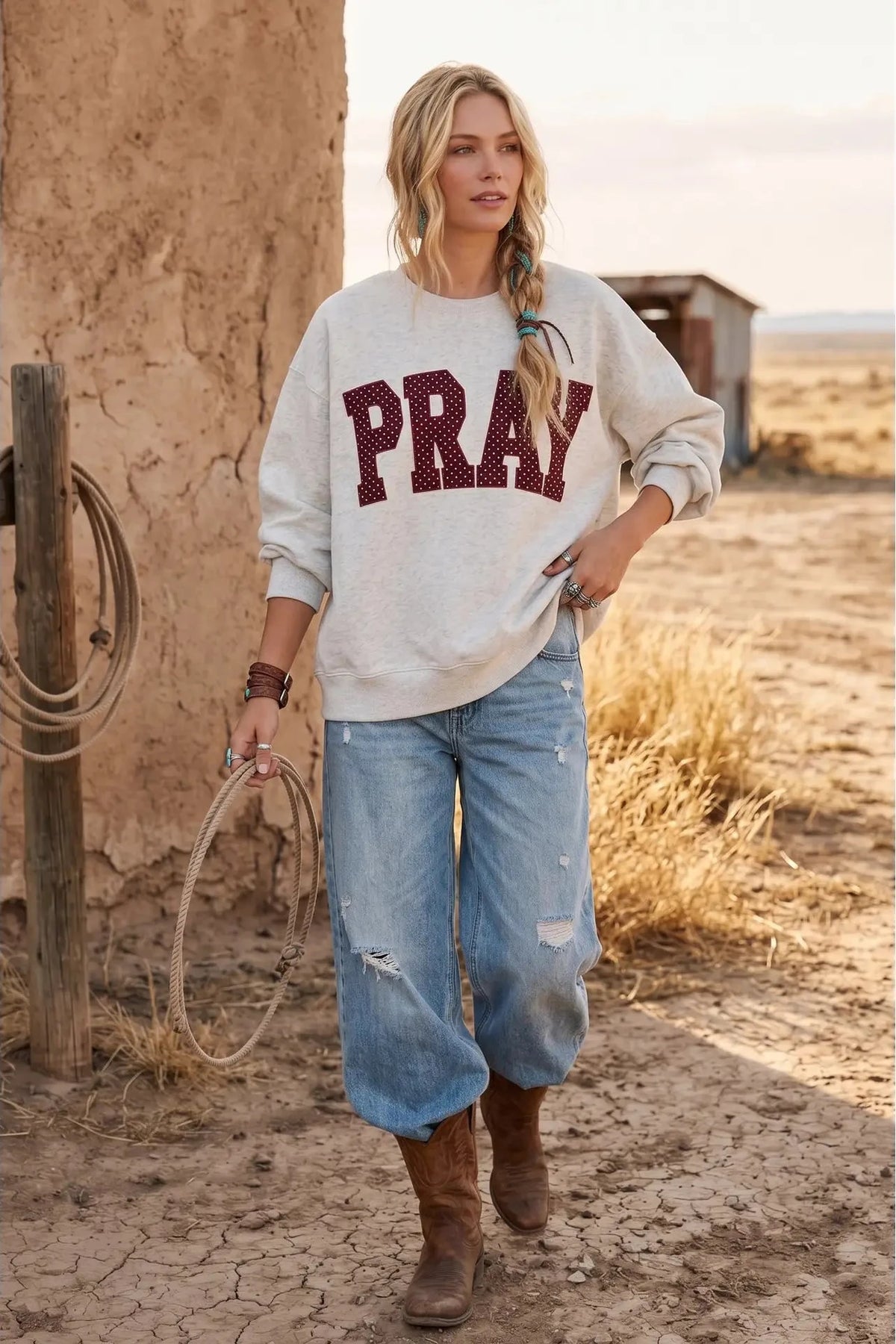 PRAY Polka Dot Sweatshirt