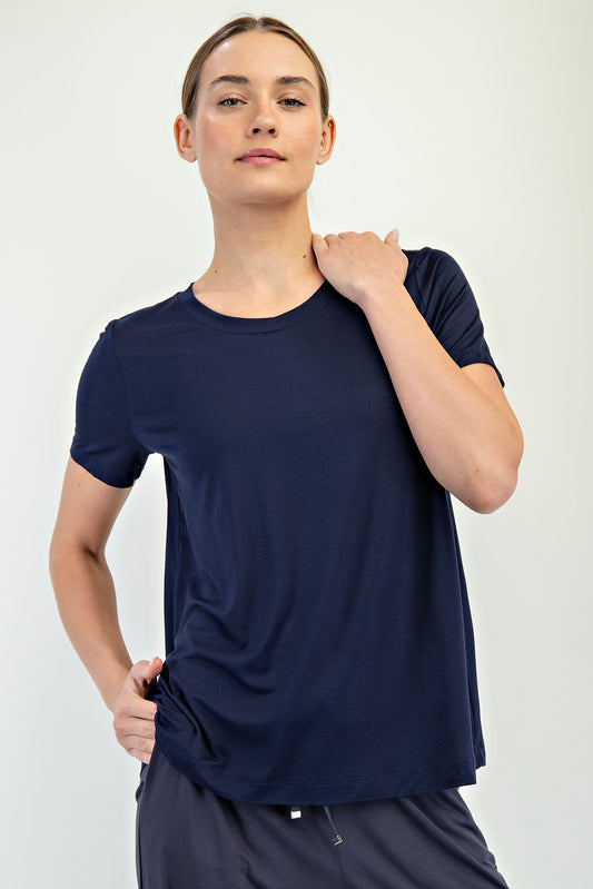 Simple Short Sleeve Top - Multiple Colors