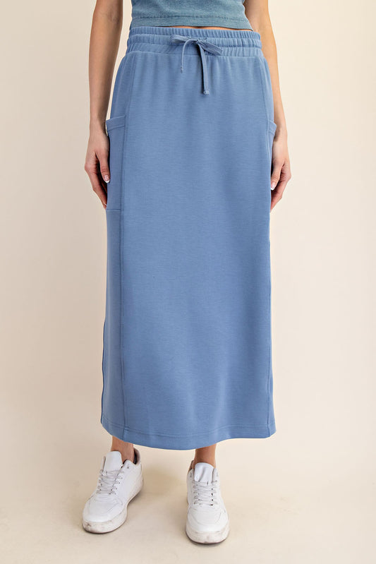 Scuba Long Skirt - Multiple Colors