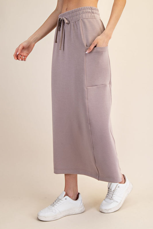 Scuba Long Skirt - Multiple Colors