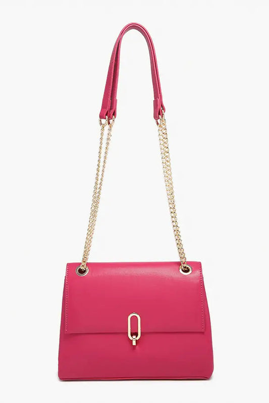 Cannes Square Crossbody w/ Gold Chain Strap - Multiple Colors