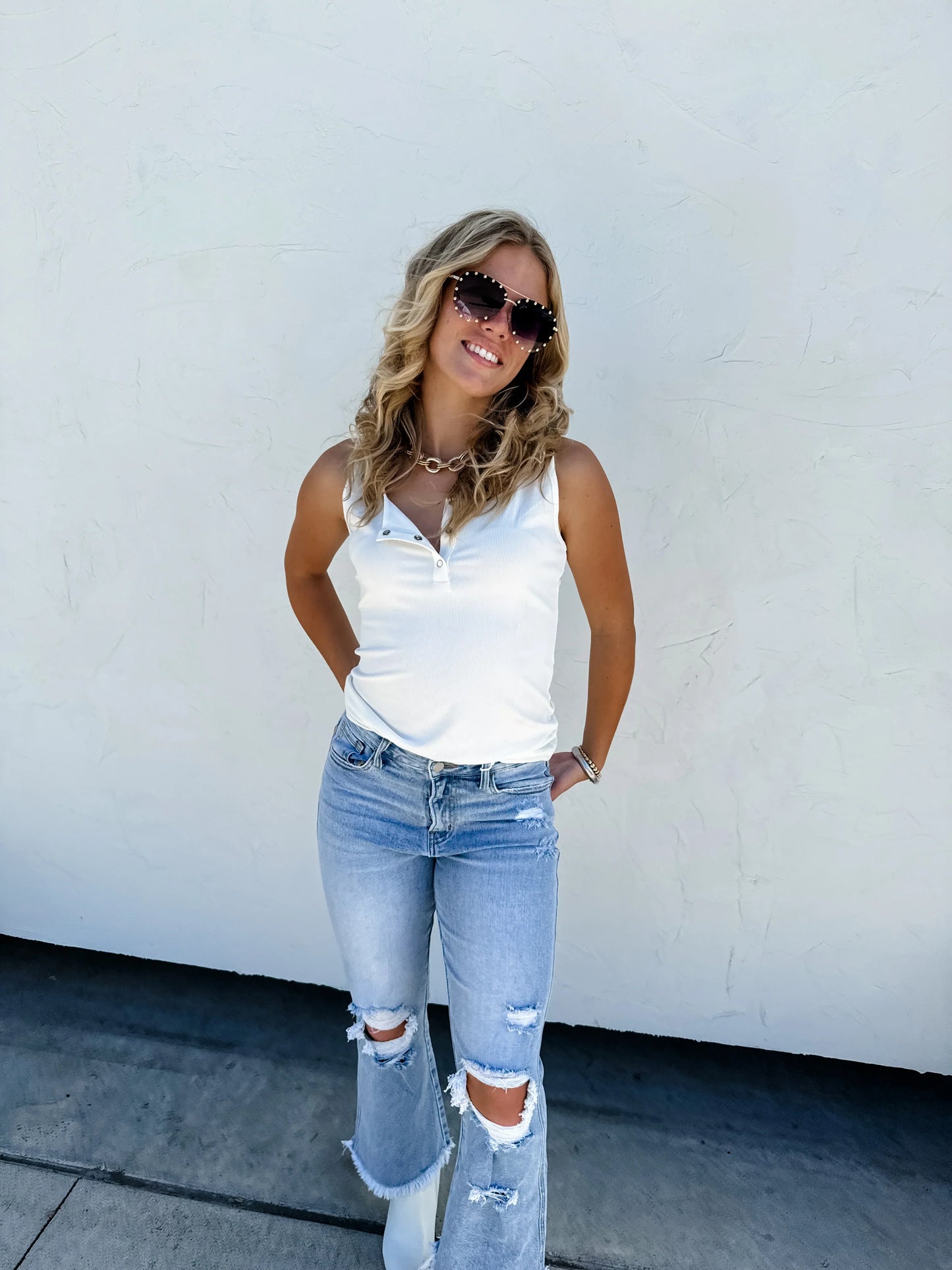 PREORDER: Lucy Distressed Crop Jeans (Online Exclusive)