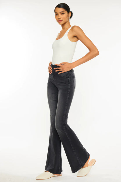 KanCan Marcy Black High Rise Flare Jeans