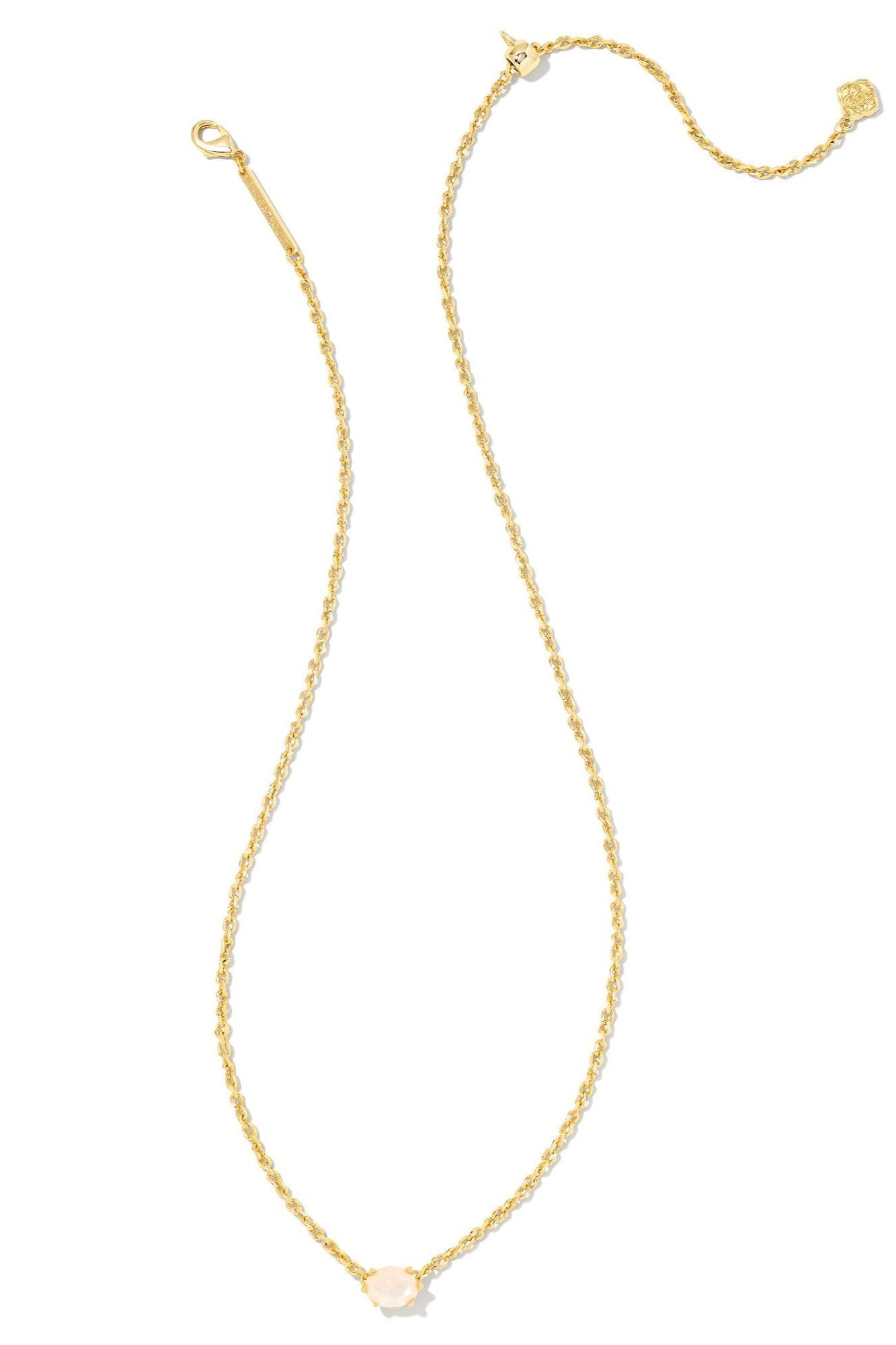 Kendra Scott Cailin Crystal Pendant Necklace - Gold Champagne Opal Crystal