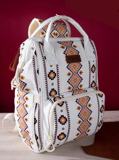 Wrangler Aztec Printed Callie Backpack - Cream/Tan