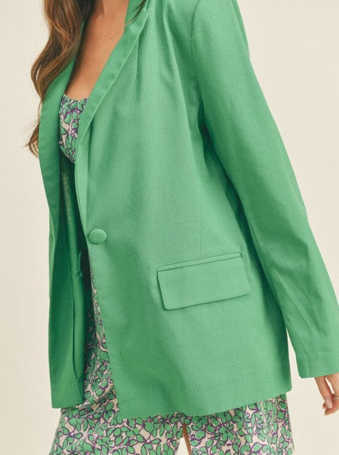 Kelly green hotsell blazer womens