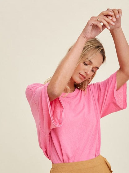 Barbie Pink Oversized Knit Top