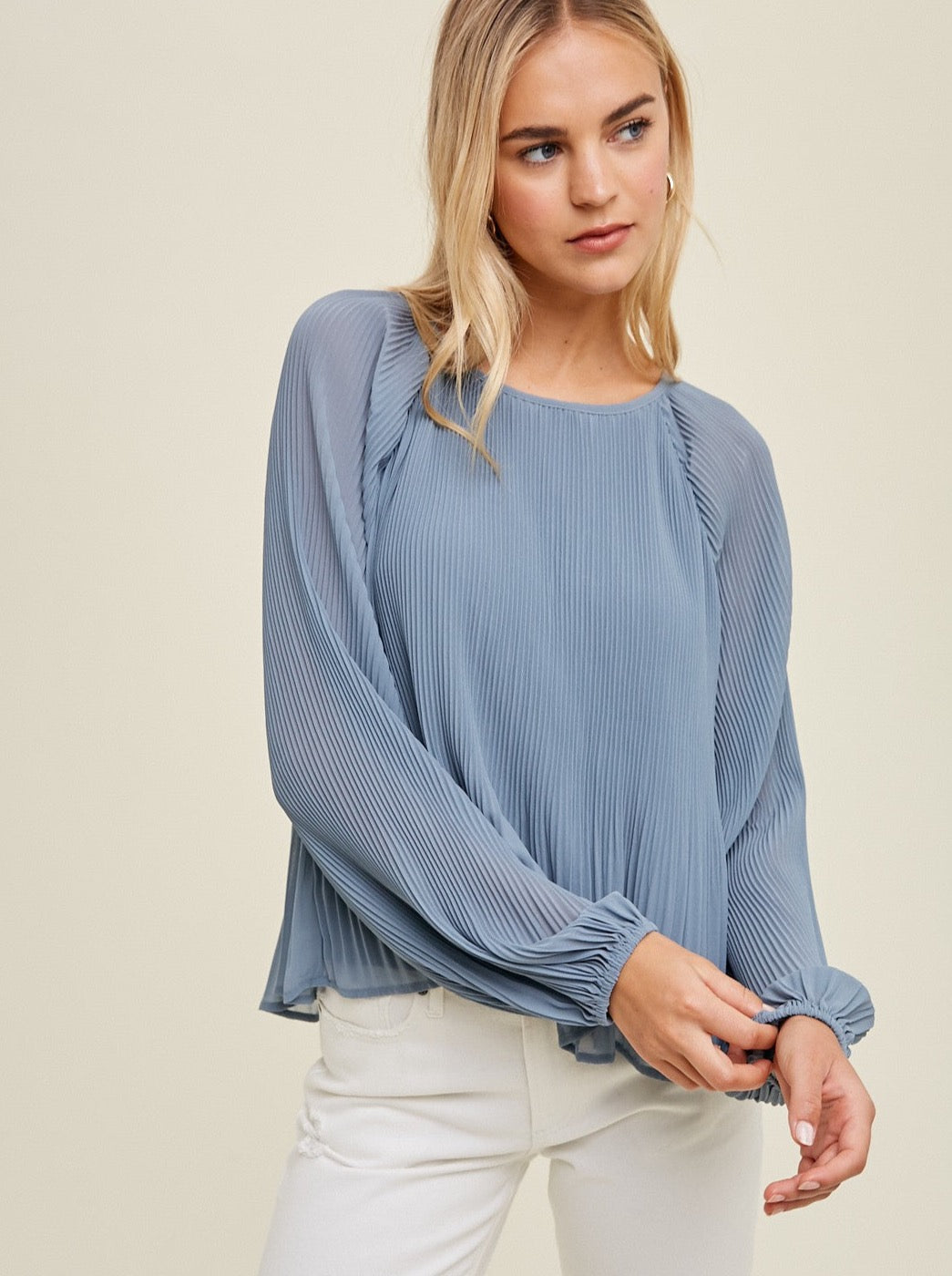 Mountain Blue Business Casual Blouse