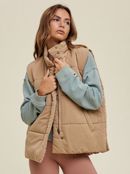 Mocha Puffer Vest