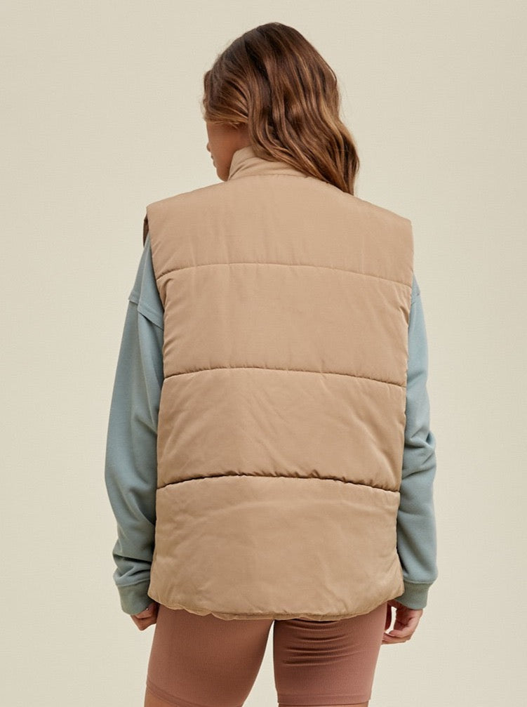 Mocha Puffer Vest