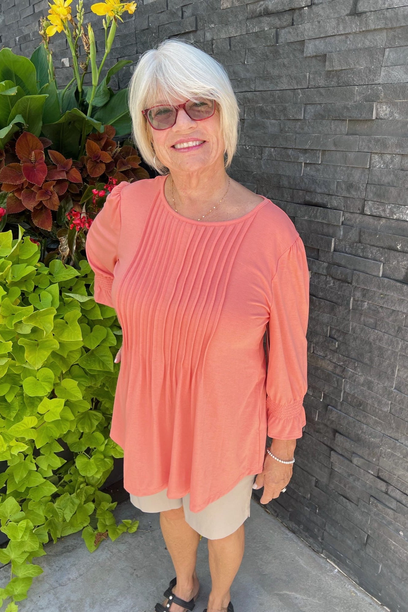 Sahara Blush Long Sleeve Blouse