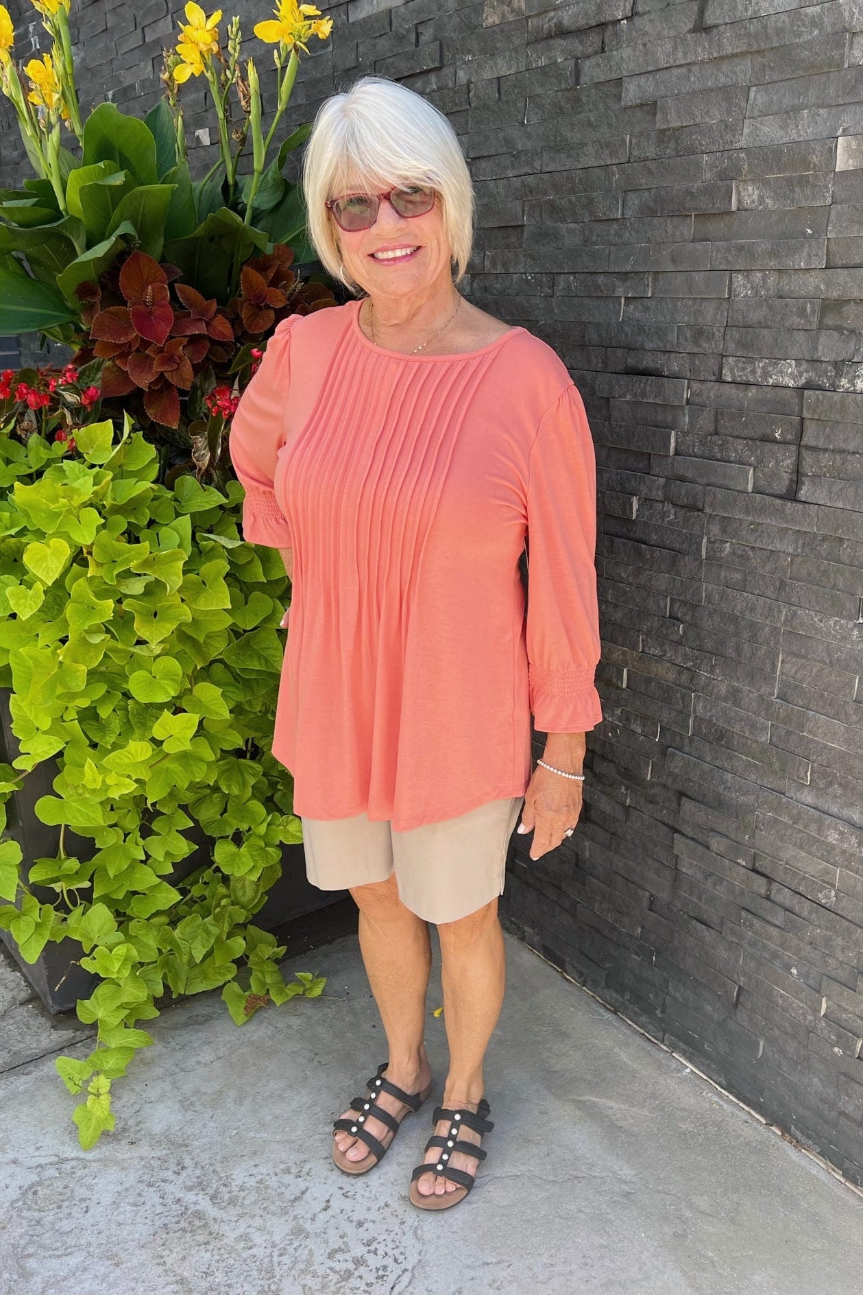 Sahara Blush Long Sleeve Blouse