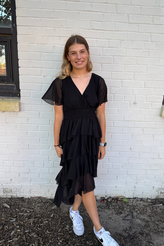 Black Ruffle Dress 