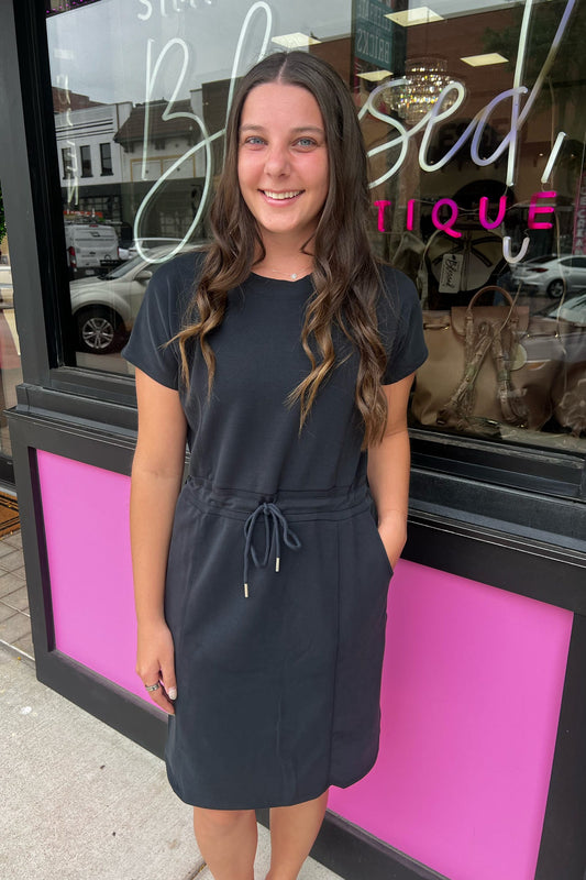 Sofie Soft Short Dress - Black