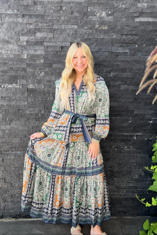 Kylie Maxi Abstract Dress