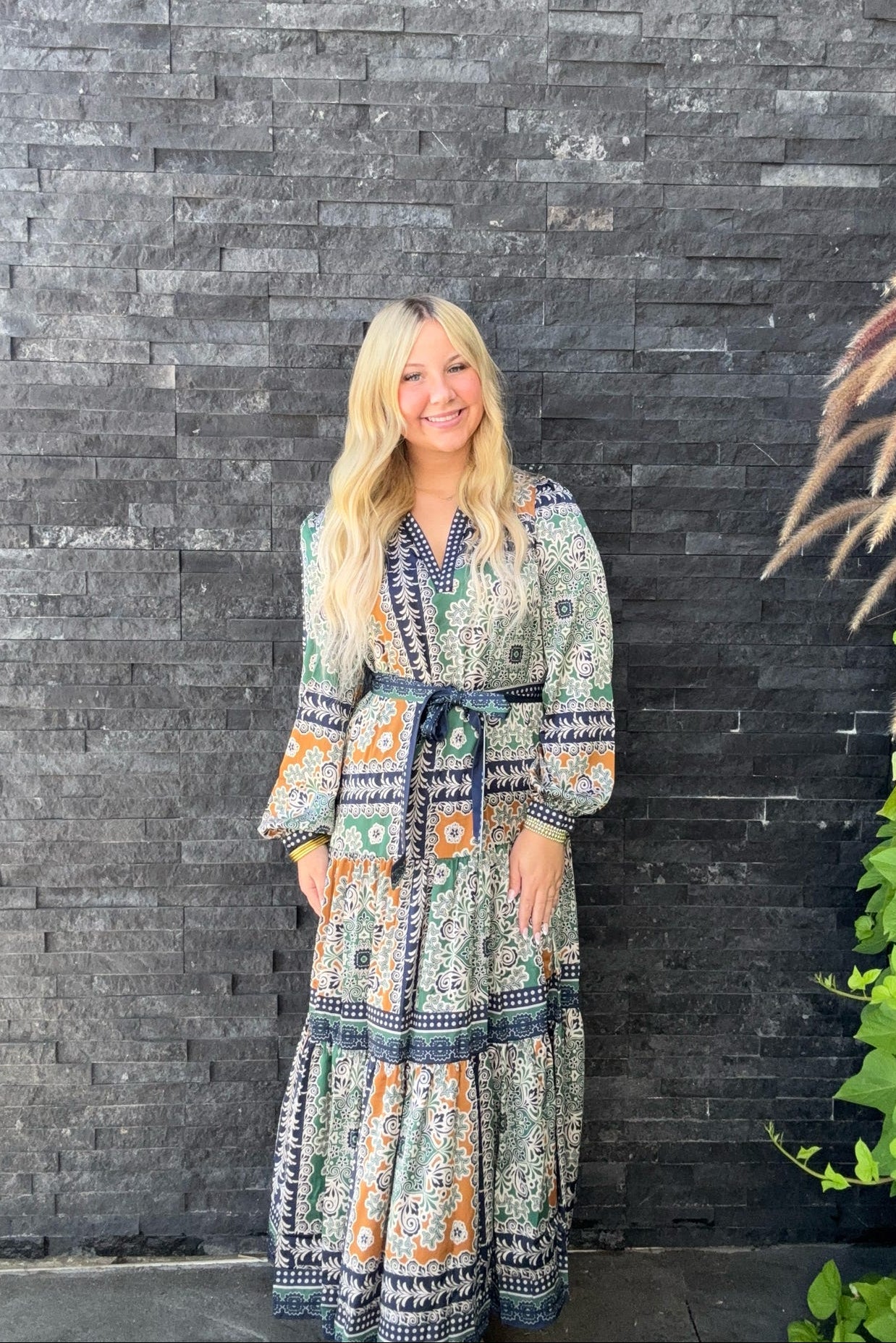 Kylie Maxi Abstract Dress