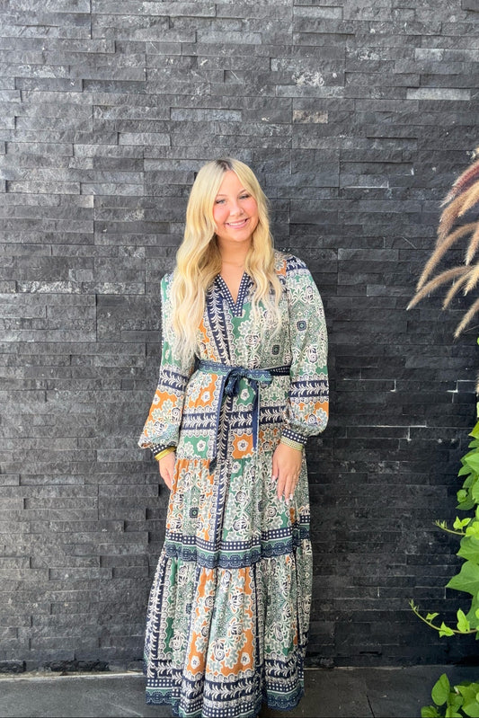 Kylie Maxi Abstract Dress